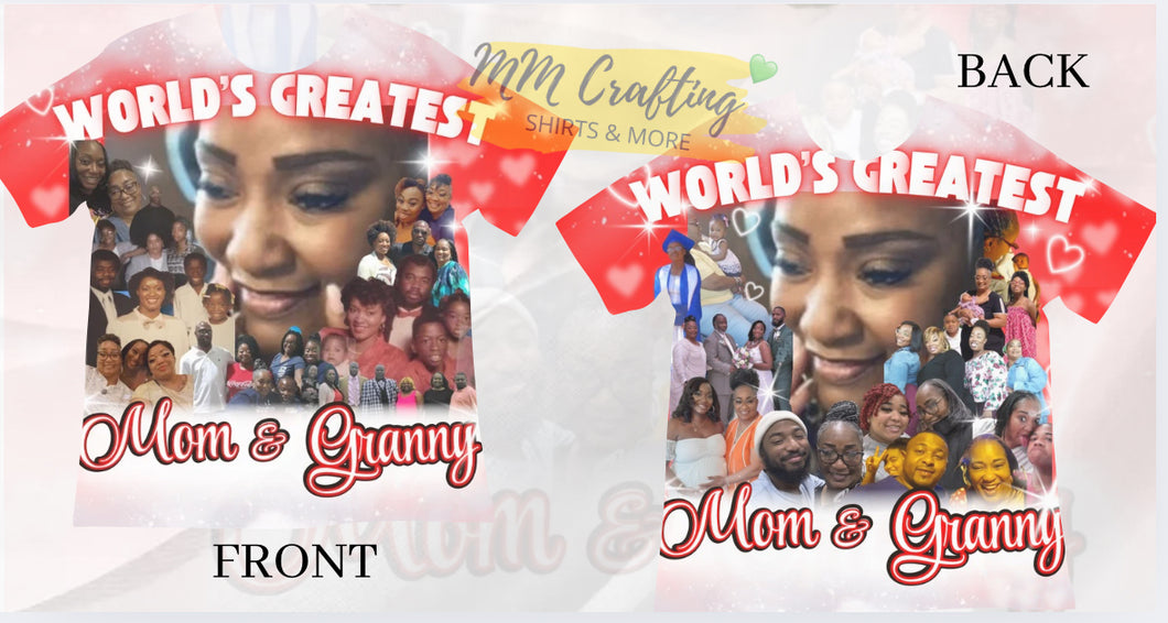 3D Shirts Front and Back (Children  & Grandchildren)