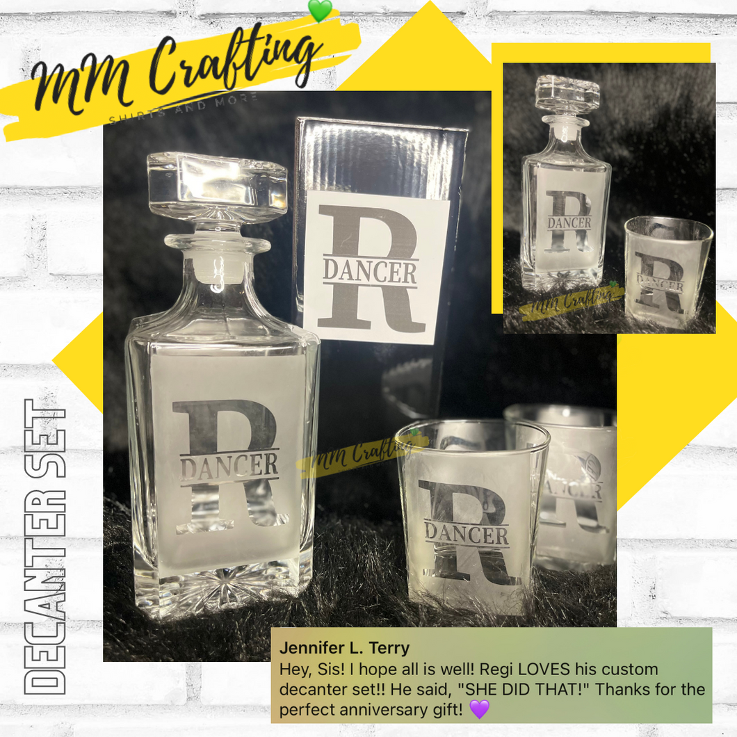 Personalized Decanter Set with Graphics